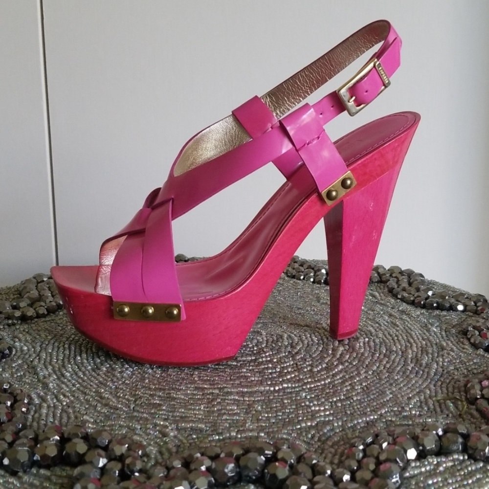 Versace 120mm Matte Patent Leather Platform Sandal